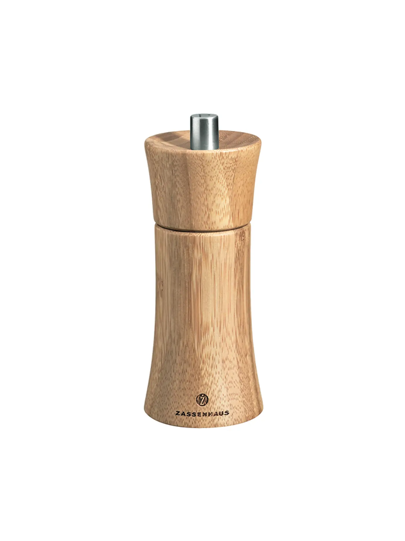 ZASSENHAUS | Bambus-Pfeffermühle "Frankfurt" 14cm | braun